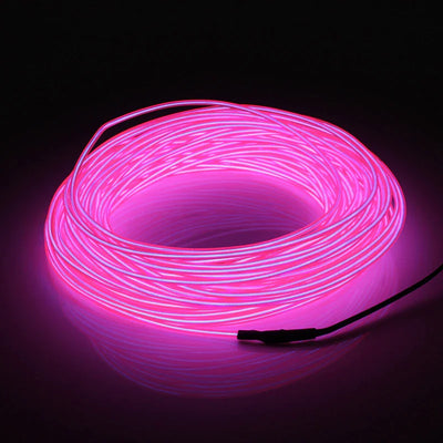 Neon LED Light Glow EL Wire String Strip Rep Rör Dekor Bilfest + Controller