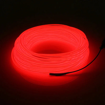 Neon LED Light Glow EL Wire String Strip Rep Rör Dekor Bilfest + Controller