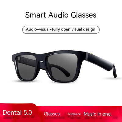 Smart Glasses Black Technology Headset Bluetooth Solglasögon