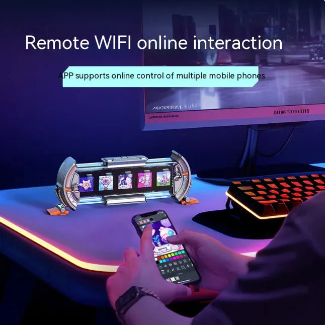 Smart WiFi RGB digital klocka – App-kontrollerad Cyberpunk LED-skärm