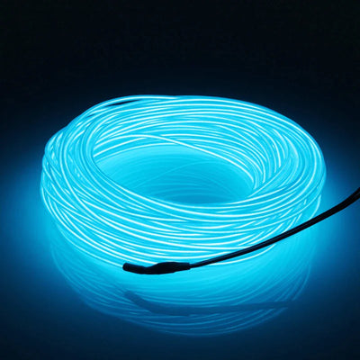 Neon LED Light Glow EL Wire String Strip Rep Rör Dekor Bilfest + Controller