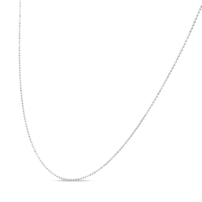 .925 Sterling Silver 0.7mm Slim and Dainty Unisex 18" Inch Ball Bead Chain Necklace