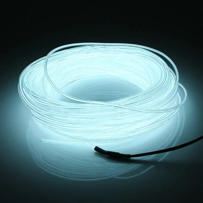 Neon LED Light Glow EL Wire String Strip Rep Rör Dekor Bilfest + Controller